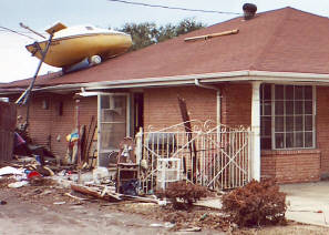 Katrina boat on roof